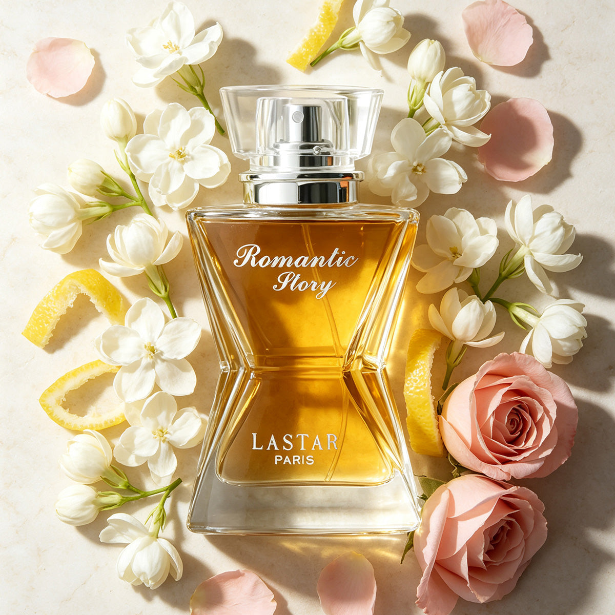 LASTAR Women's Warm and Floral Perfume 40ml, with Notes of Jasmine, Rose, Amber & Patchouli, Luxury Perfumes for Feminine, Long Lasting Fragrance, Sweet and Warm Woods, Suitable for Use at Day or Night