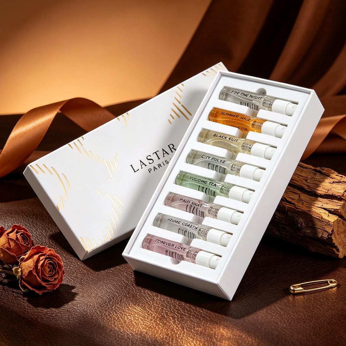 LASTAR Perfume for Women & Men - EDP Perfume Spray, Fresh Floral Aquatic Woody Scent with Gardenia Jasmine Rose Citrus Notes, Luxury European Fragrance Gift Set, 3ml Bottles (Suitable for Day & Night Use)